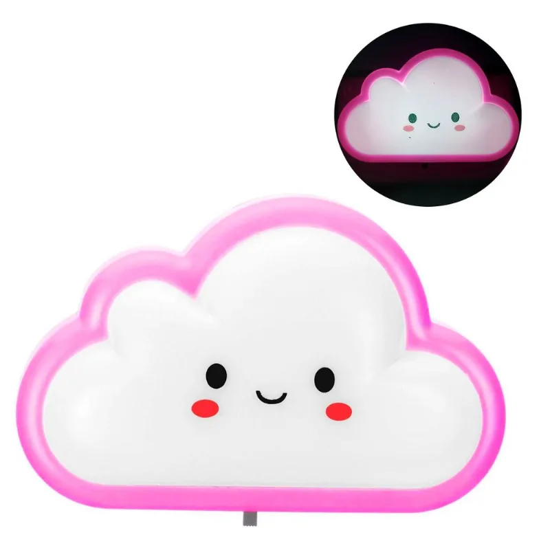 Mini Luminária Infantil Led 10,5x6cm em Plástico Interponte-Rosa