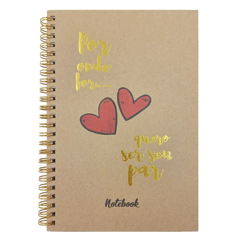 Bloco de Anotação C/ Frases 80 Folhas 22x16cm em Papel Interponte-Modelo 1 Quero ser seu par