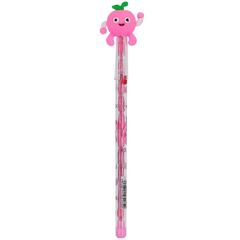 Lapiseira Frutas C/ Ponta Substituível 17cm em Plástico Interponte-Rosa