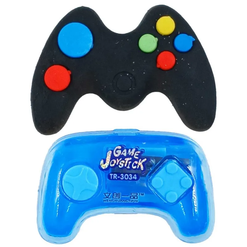 Kit Apontador + Borracha Game 2 Peças em Plástico Interponte-Azul