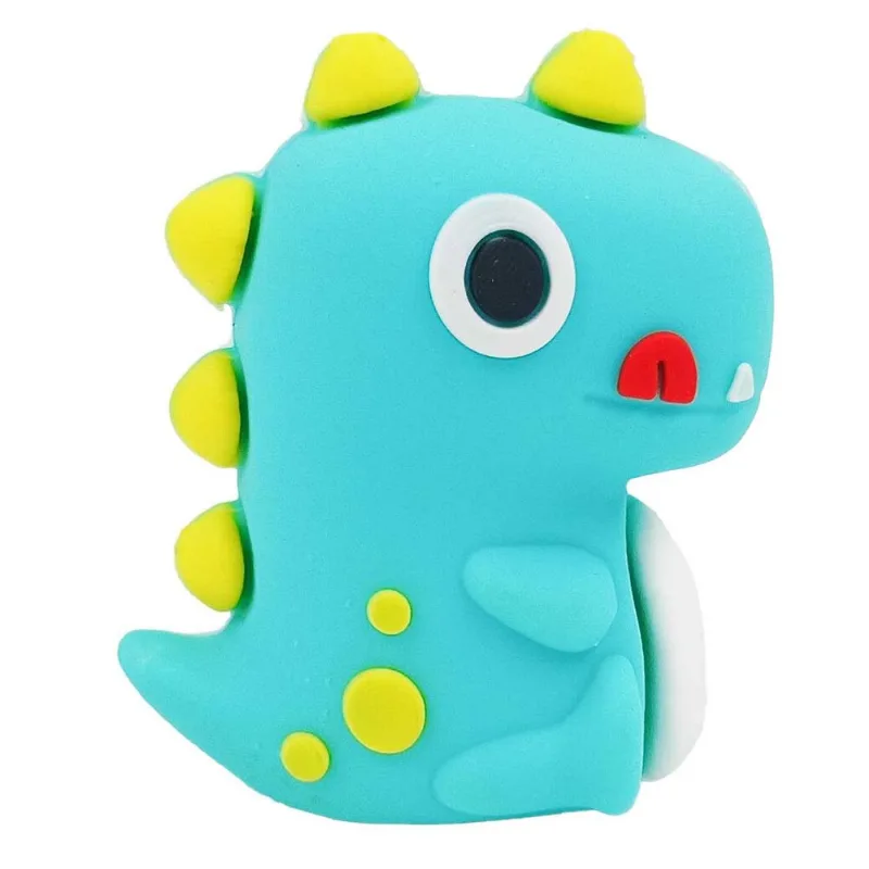Apontador Dinossauro 4cm em Plástico Inteponte-Verde Claro