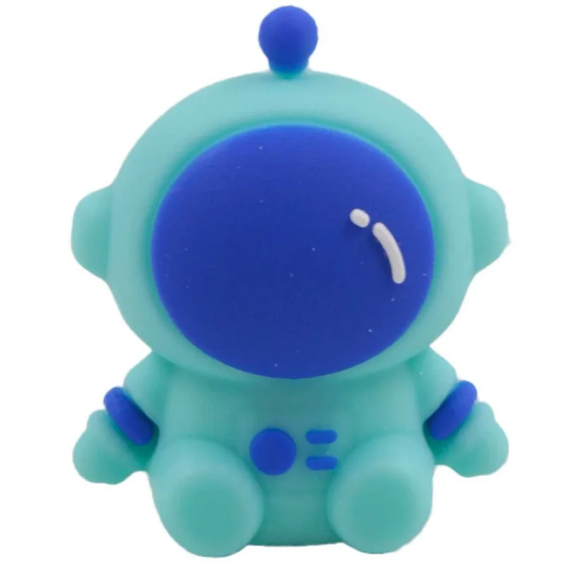Apontador Astronauta 4cm em Plástico Interponte-Azul Claro