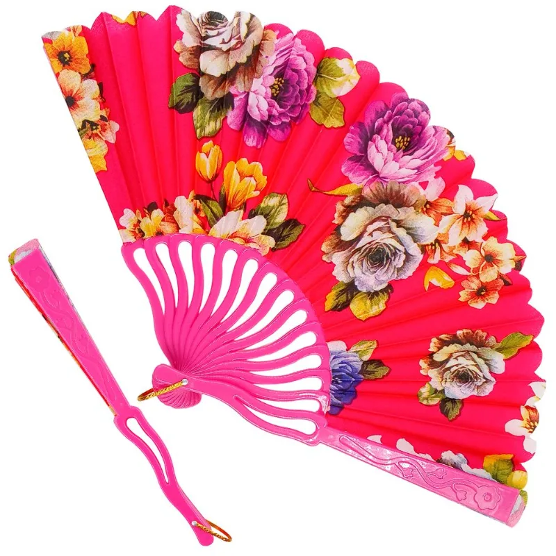 Leque Estampado 23cm em Poliéster Interponte-Pink
