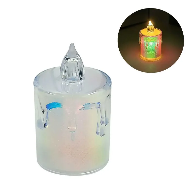Vela LED Holográfica 6cm em Plástico Interponte