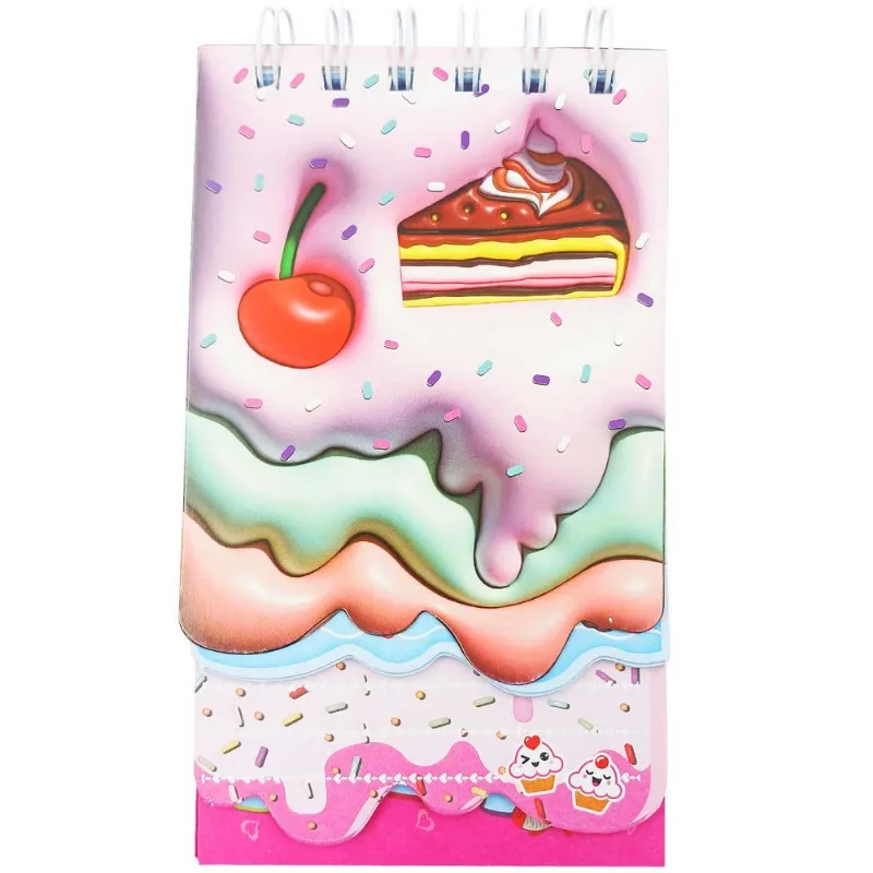 Bloco De Anotação Doces 16x9cm em Papel Interponte-Rosa