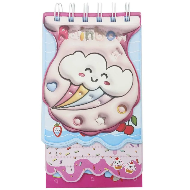 Bloco De Anotação Rainbow 16x9cm em Papel Interponte-Rosa