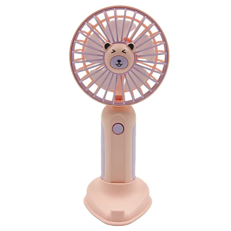 Mini Ventilador Portátil 18x8,5x7,6cm Em Plástico Interponte-Rosa
