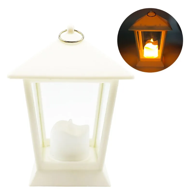 Mini Luminária C/ Vela Led 16x9cm em Plástico Interponte-Branco