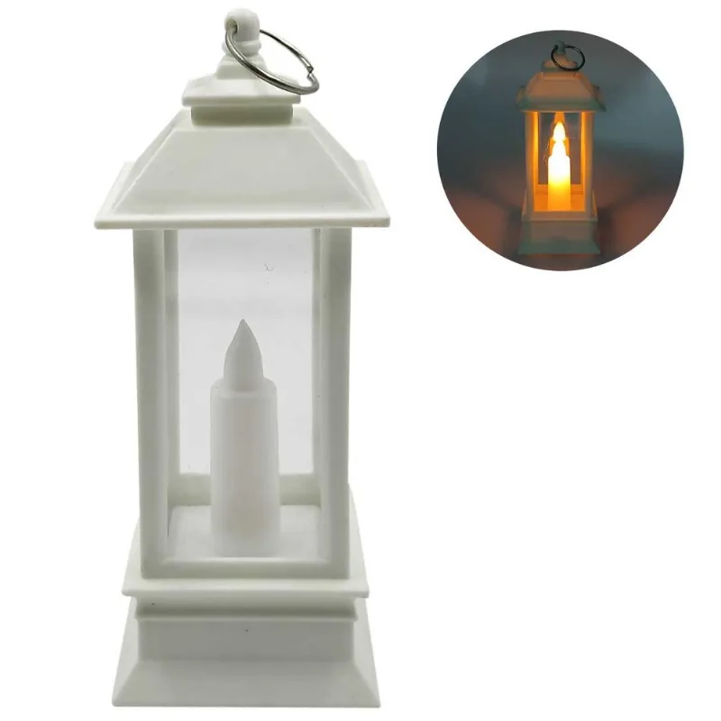 Mini Luminária C/ Vela Led 12x5,5cm em Plástico Interponte-Branco