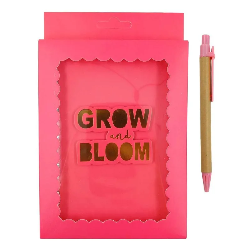 Bloco de Anotação C/ Caneta 17x12cm em Papel Interponte-Pink