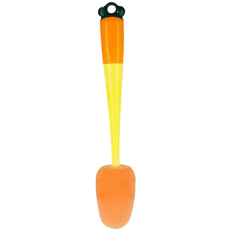 Esponja C/ Escova 3 em 1 28cm em Plástico Interponte-Laranja
