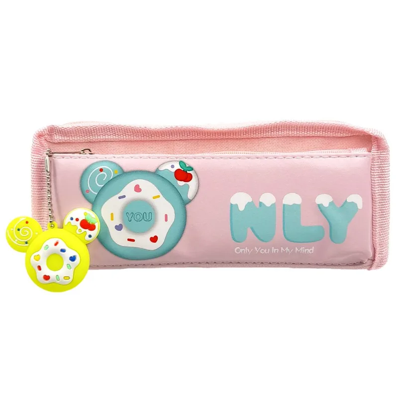Estojo Porta Objetos Candy 20,5x8cm em Poliéster Interponte-Rosa