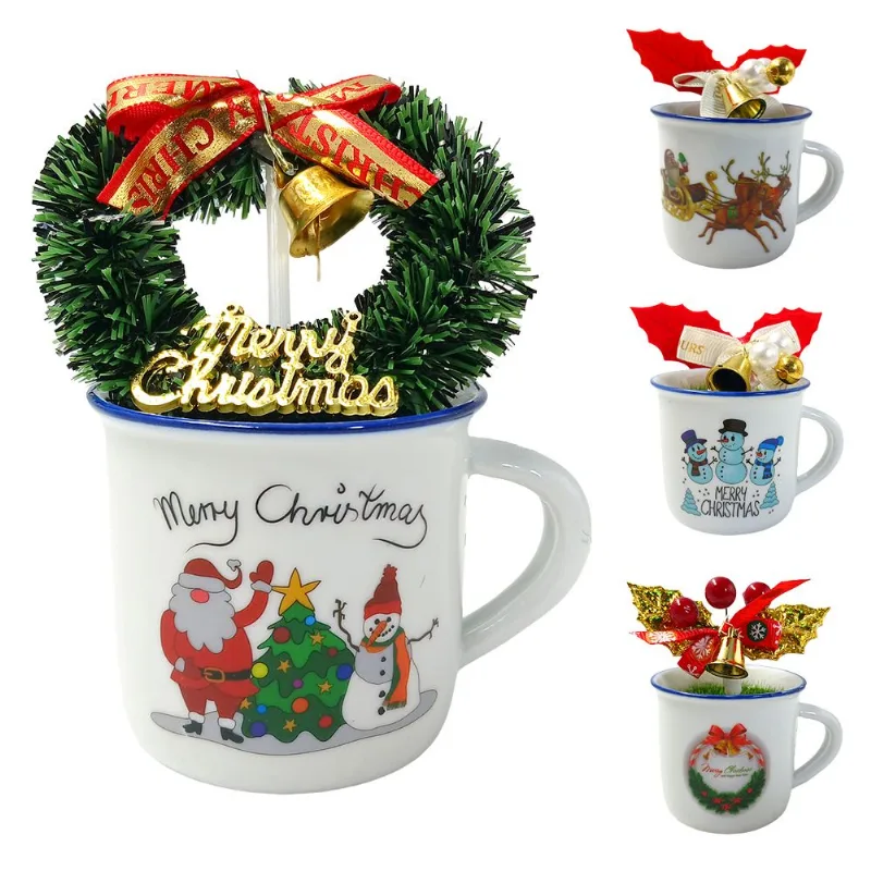 Caneca Feliz Natal 10,5cm Cerâmica InterPonte