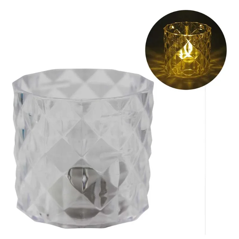 Vela Decorativa Led 5cm em Plástico Interponte-Transparente