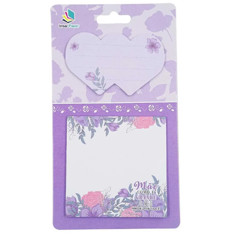 Bloco de Anotação Autoadesivo Mãe 9x16cm em Papel Interponte