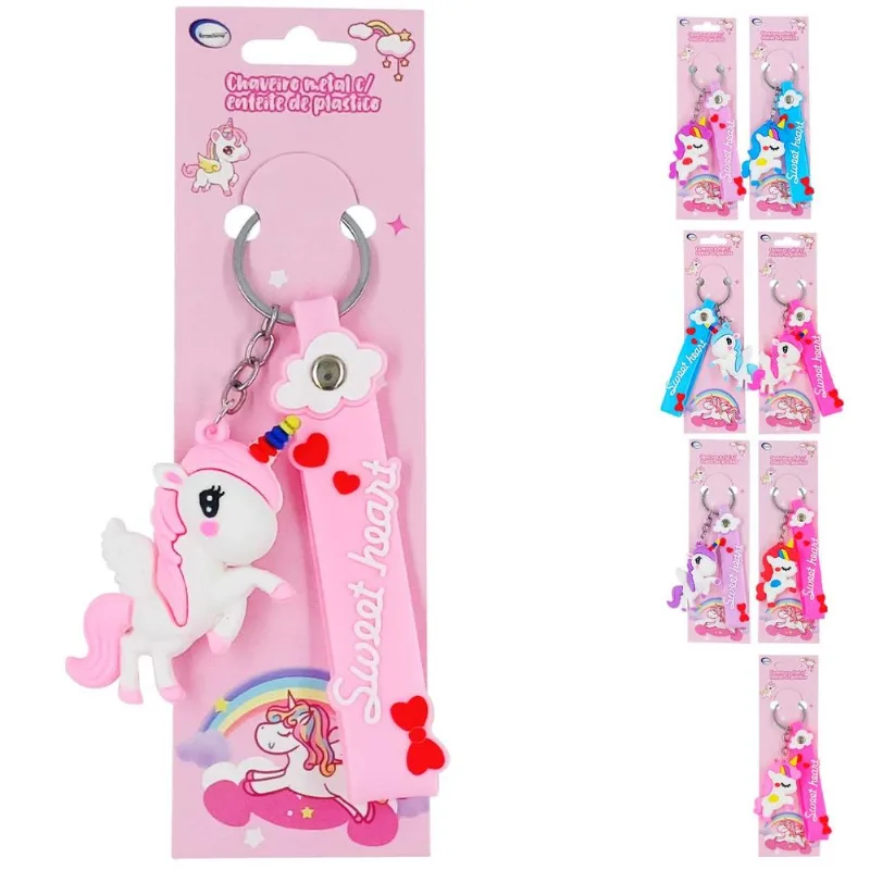 Chaveiro Unicórnio 12cm em PVC Interponte