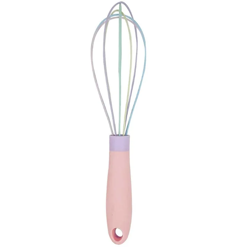 Batedor de Ovos Manual 26cm em Silicone Interponte-Cores Sortidas