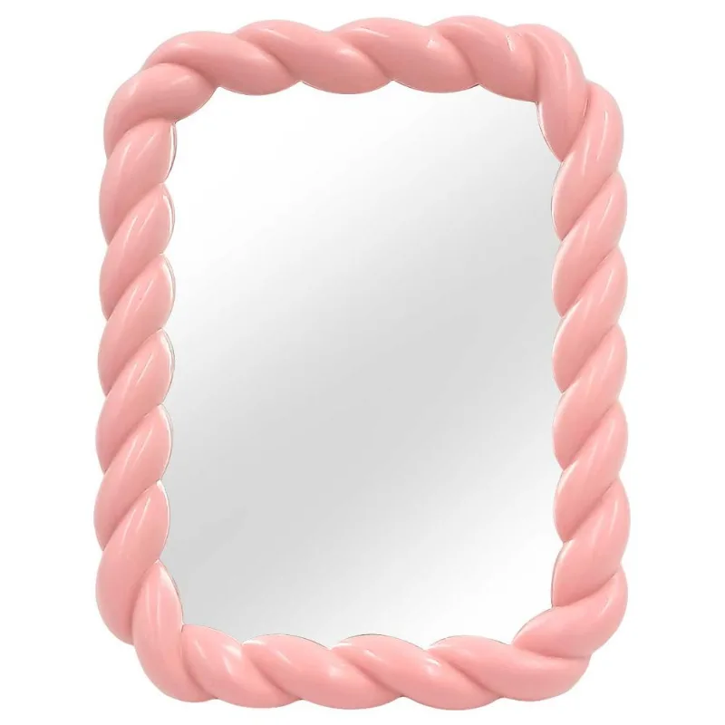 Espelho de Mesa Decorativo 12,7cm em Plástico Interponte-Rosa