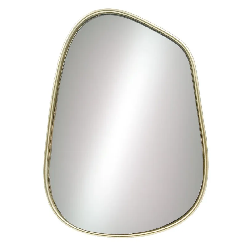 Bandeja Espelhada Decorativa 28,6x20,7cm em Vidro Interponte-Dourado