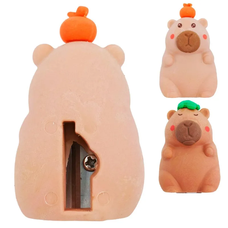 Apontador Borracha Capivara 2 em 1 5cm em Borracha Interponte-Verde