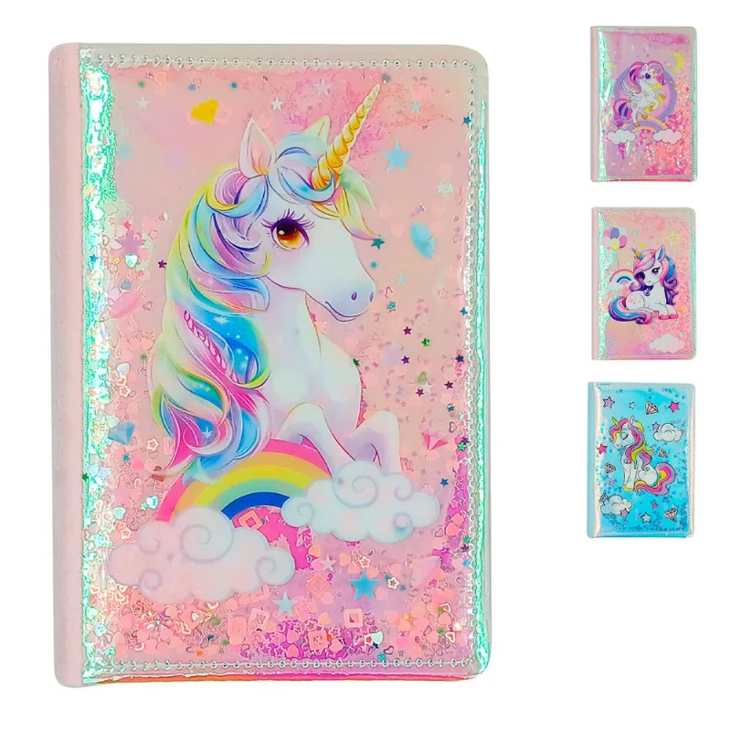 Caderno de Anotação Unicórnio 13,6x20,4cm em Papel Interponte-Modelos sortidos
