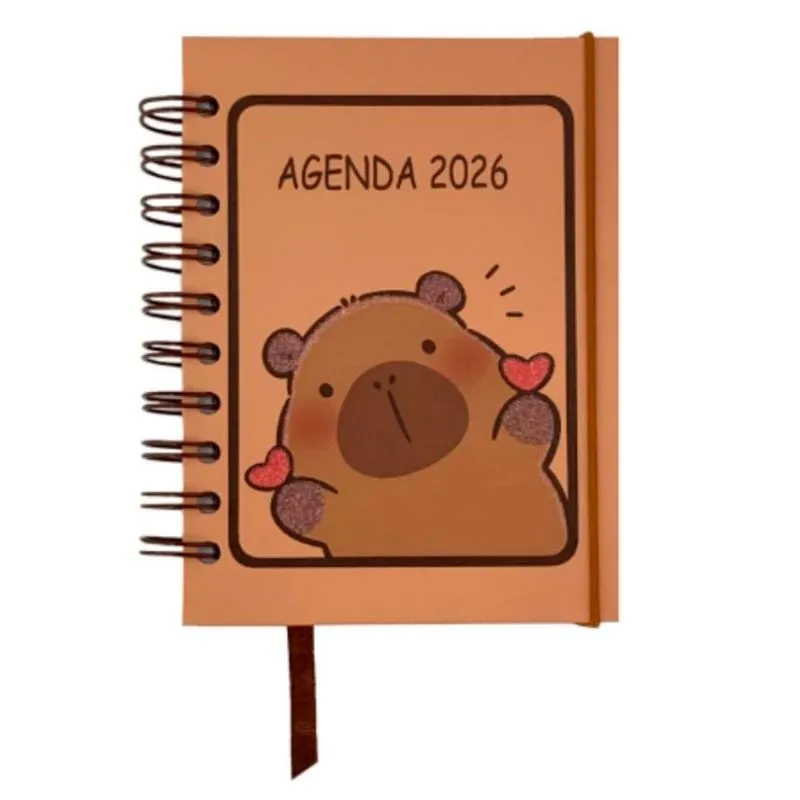 Agenda 2026 Interponte Capivara 168 Folhas 12x17cm AG26030 (MP)
