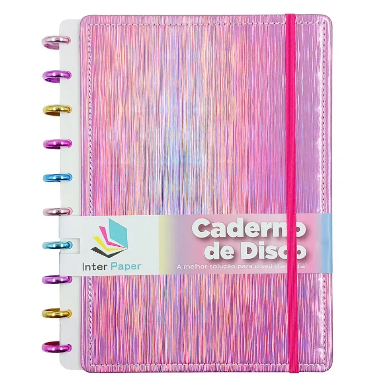 Caderno de Discos Inteligente 22,5x18,5cm em Papel Interponte-Rosa