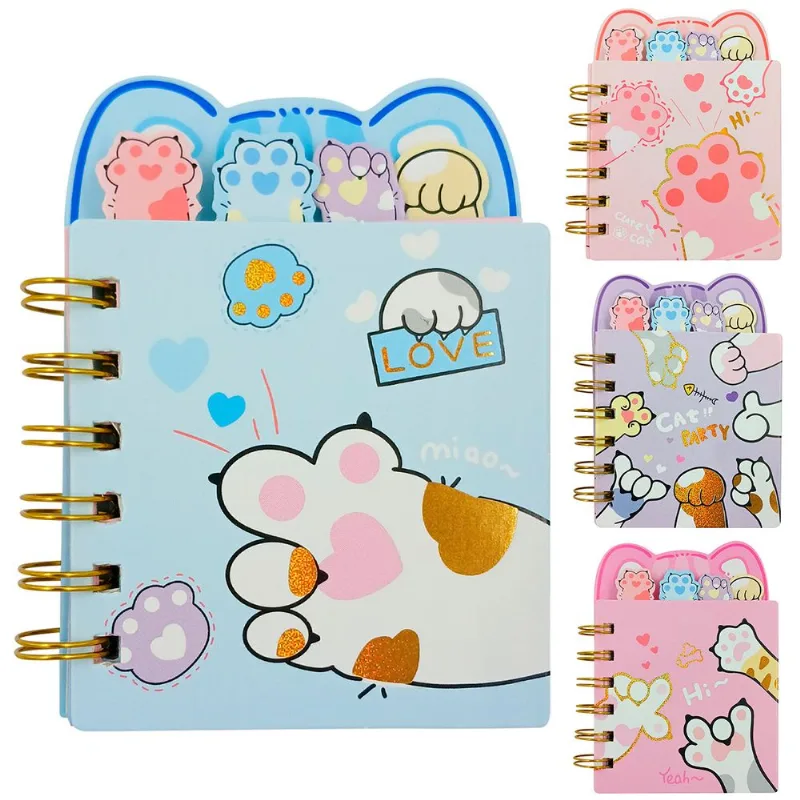 Caderno de Anotação Gatinho 8,3x9cm em Papel Interponte