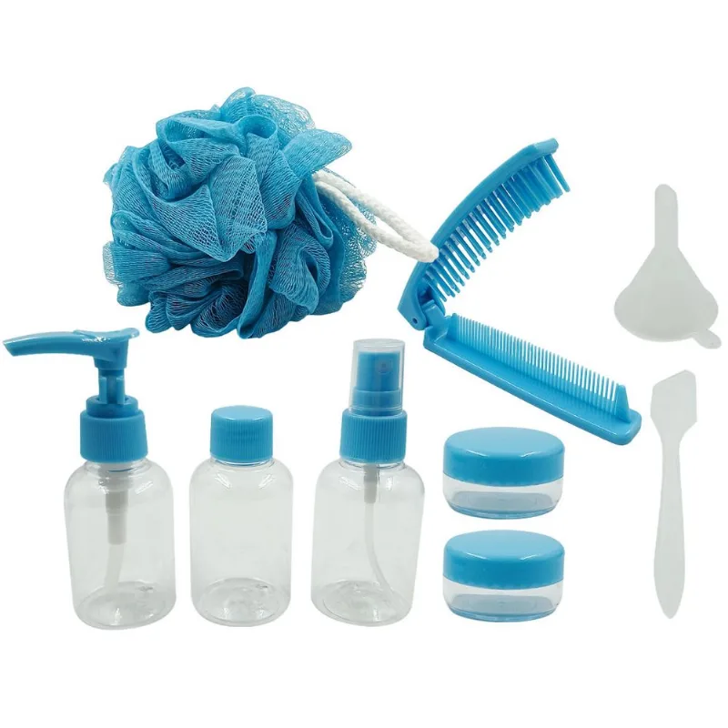 Kit Viagem Color 10 Peças em Plástico Interponte-Sortidos