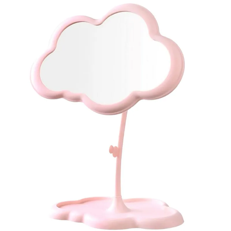 Espelho de Mesa 13,8x20,3x30cm em Plástico Interponte-Rosa