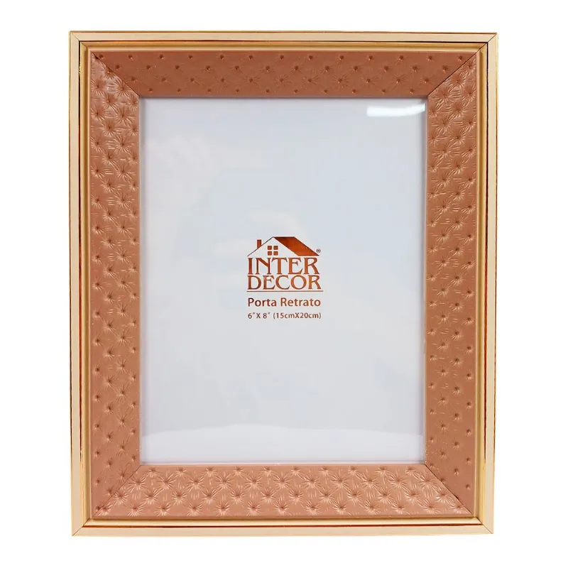 Porta Retrato Decorativo 15x20cm em MDF Interponte-Bege
