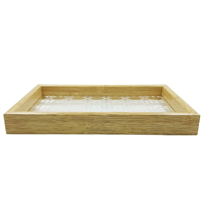 Bandeja Decorativa 20x30cm em MDF Interponte-Bege