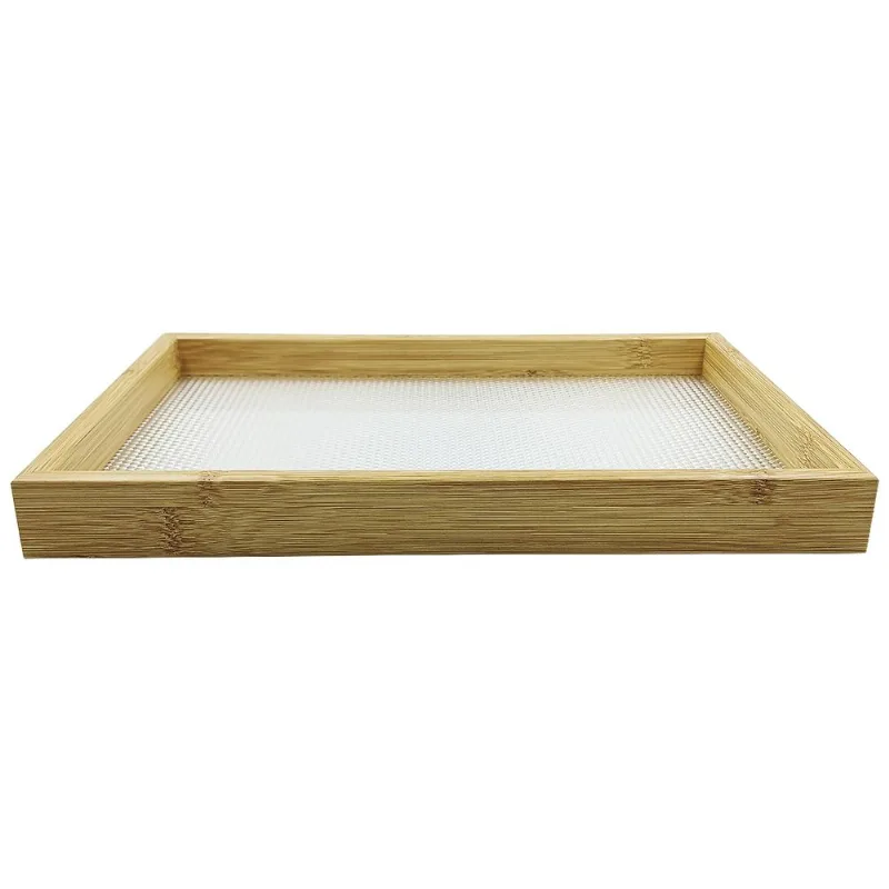 Bandeja Decorativa 25x35x3,5cm em MDF Interponte-Bege
