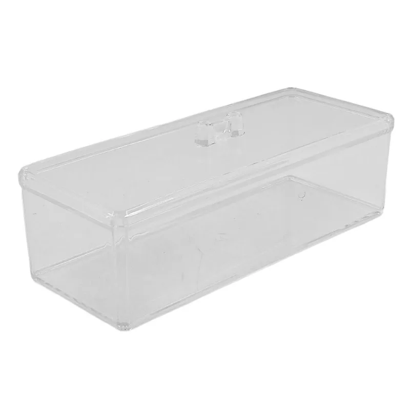 Organizador Multiuso 23x10cm em Acrílico Interponte Porta Cotonete 8x10cm em Acrílico Interponte