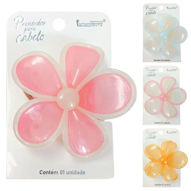 Prendedor de Cabelo 7x5cm em Plástico Interponte