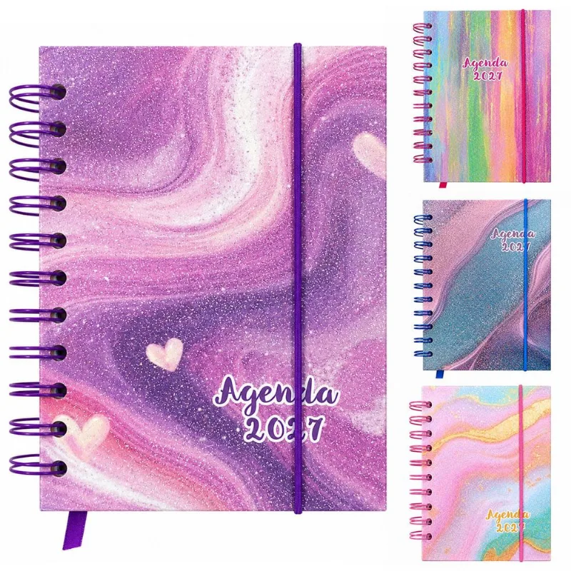 Agenda Glitter 2027 10,4x14,1cm em Papel Interponte