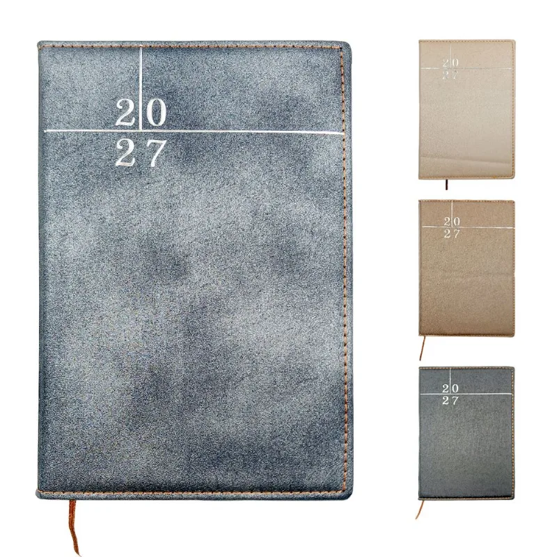 Agenda 2027 13,9x20,4cm em Papel e Couro Interponte