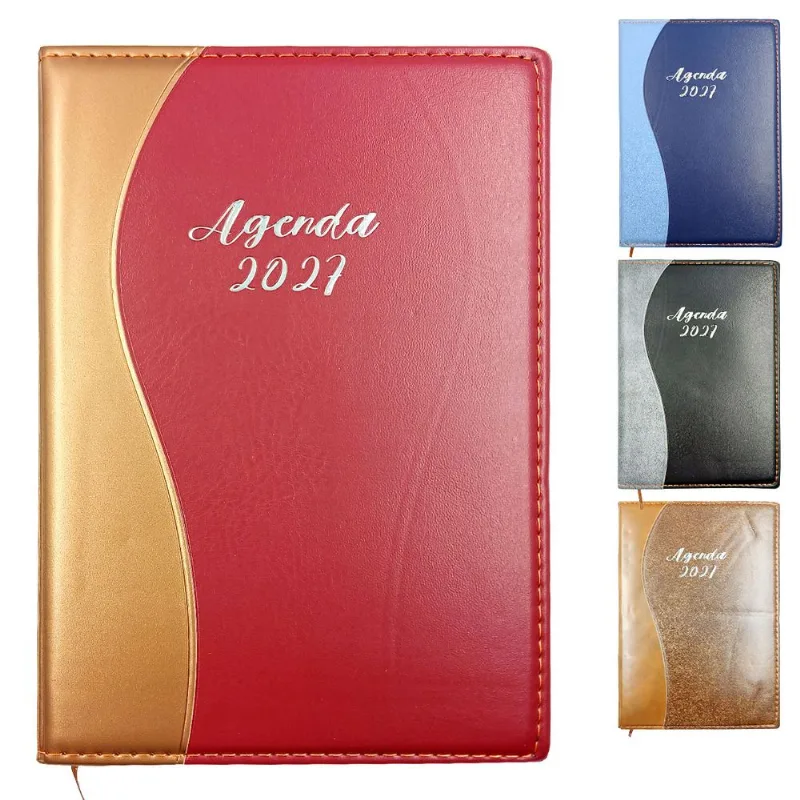 Agenda 2027 13,9x20,4cm em Papel e Couro Interponte
