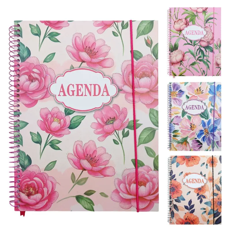 Agenda Flowers Permanente 24x19cm em Papel Interponte