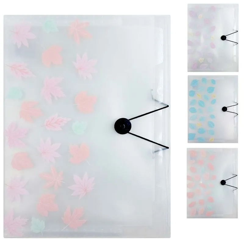 Pasta P/ Documento Floral A4 33x23cm em Plástico Interponte Pasta P/ Documento Floral A4 30x23cm em Plástico Interponte-Cores sortidas