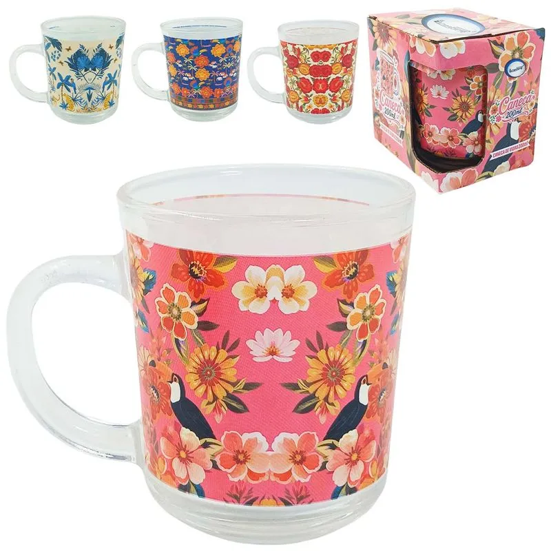 Caneca Tropicana 200ml em Vidro Interponte