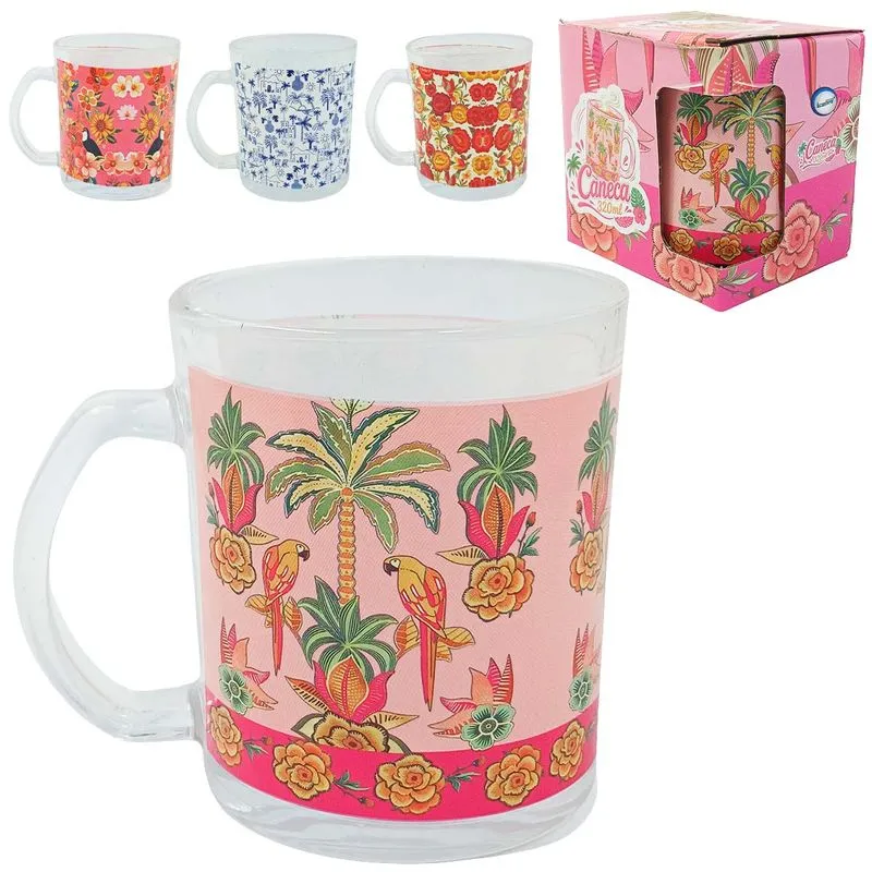 Caneca Tropicana 320ml em Vidro Interponte