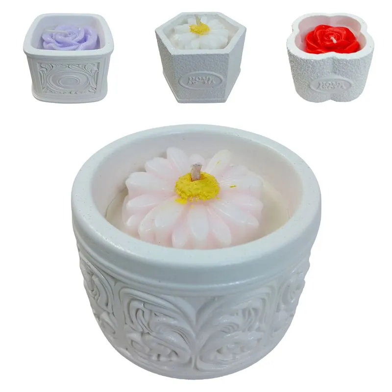 Vela Aromática Decorativa 4,5x6,5cm em Gesso Interponte-Modelos sortidos