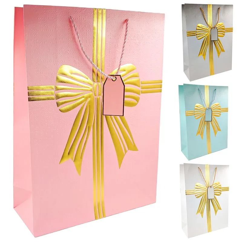 Sacola P/ Presente Laço 30x12x41,5cm em Papel Interponte