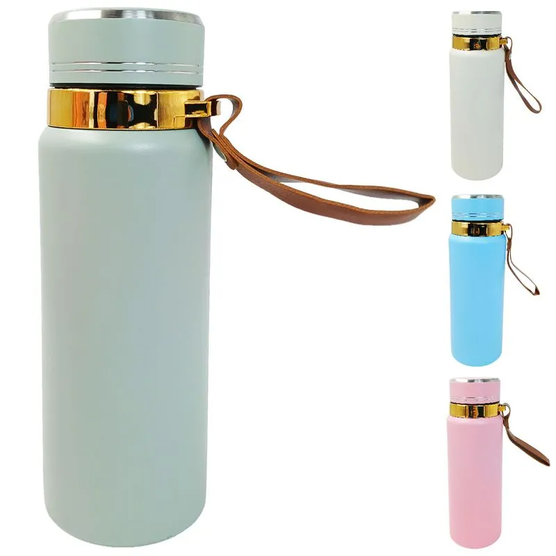 Garrafa Térmica C/ Alça 650ml em Aço Inox InterPonte-Cores sortidas