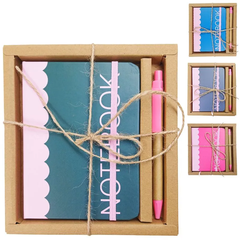 Agenda Color C/ Caneta 10x14cm 80 Folhas em Papel Interponte-Cores Sortidas