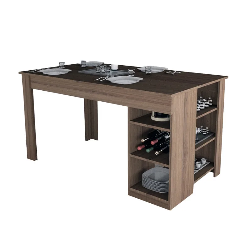 Mesa Enjoy Branca para Nogueira 1,40m