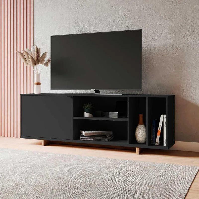 Rack Nomad Com Nichos Para Tv De Até 65"