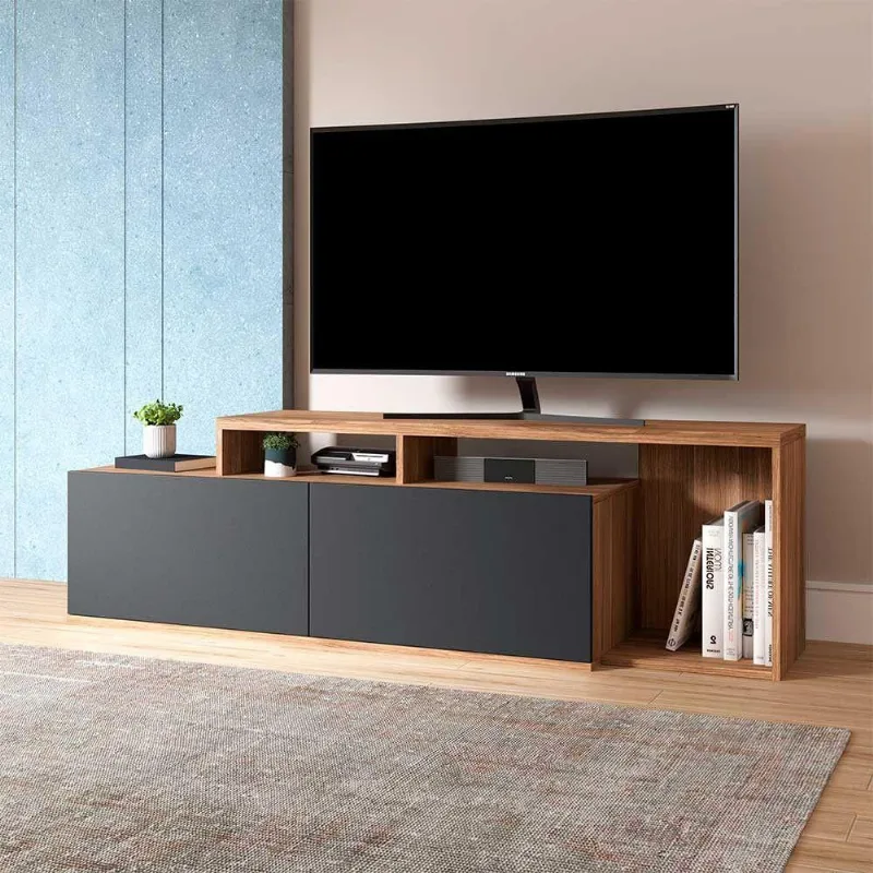 Rack Linea Com Nichos Para Tv De Até 50"