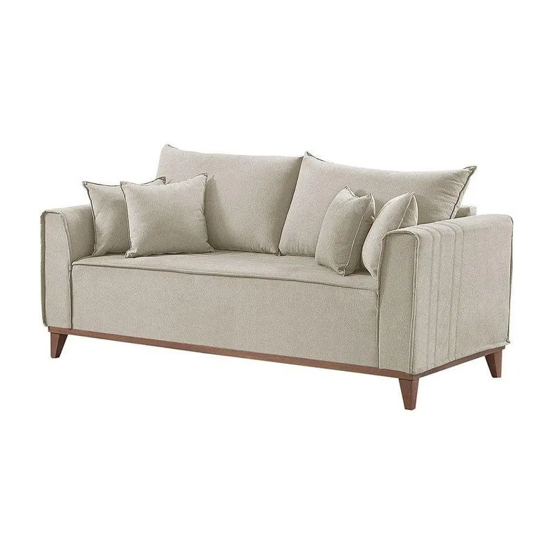 Sofá 4 Lugares Living Linho M-46 Martins Creme